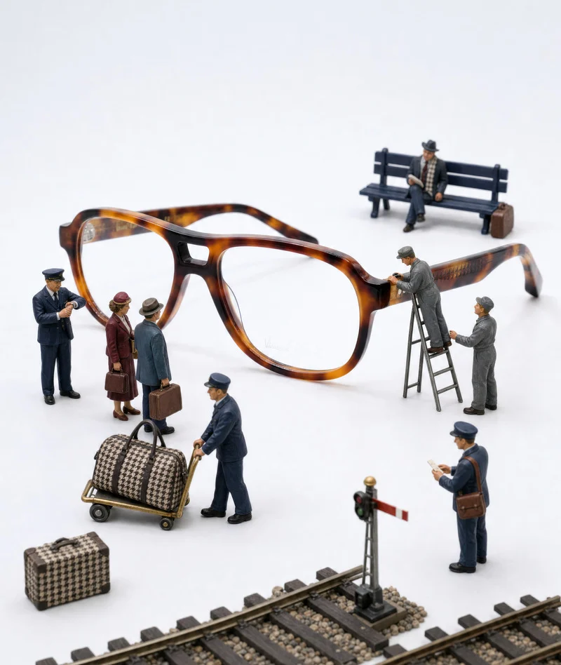 Lunettes de soleil portées, portrait de profil