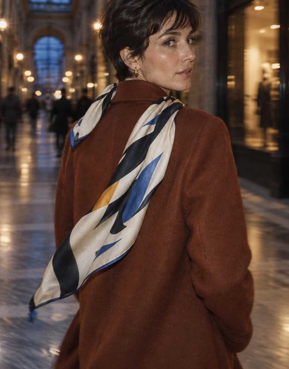 Femme portant un foulard